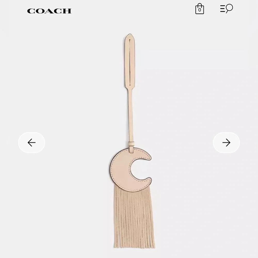 Coach Remade Fringed Moon Bag Charm - Picture 2 of 4